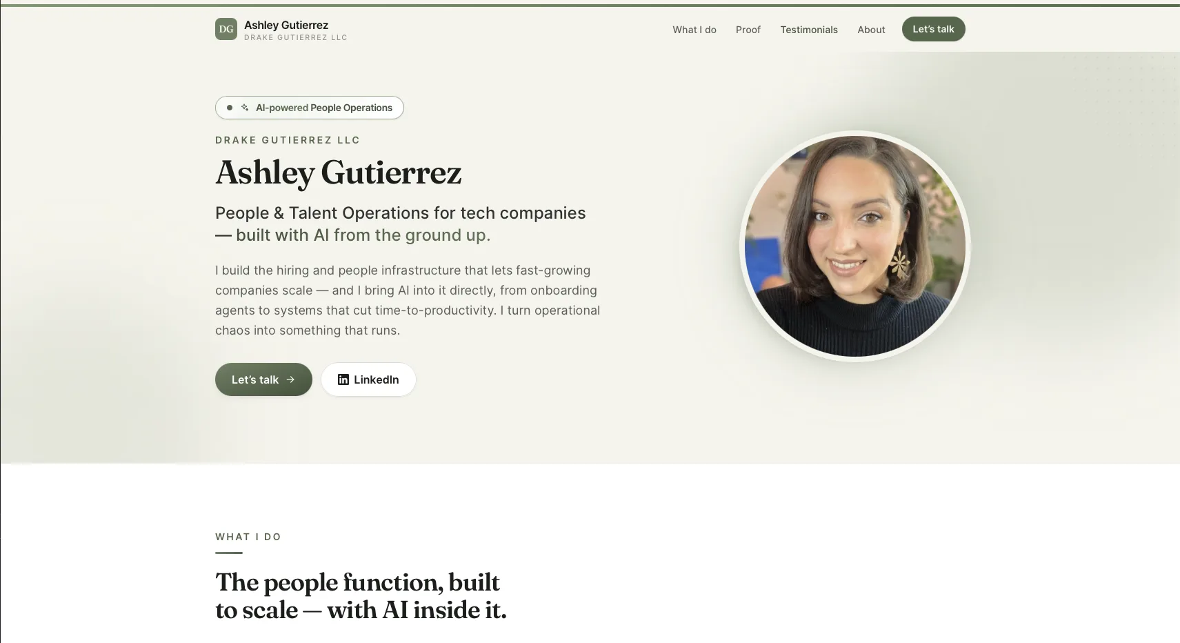 Drake Gutierrez LLC people operations consultant site preview